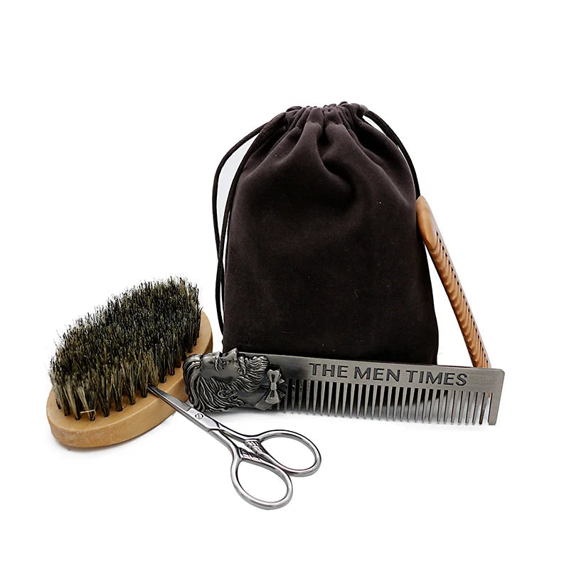 Modeling Cleaning Care Kit  With Double-Sided Styling Comb And Scissor 