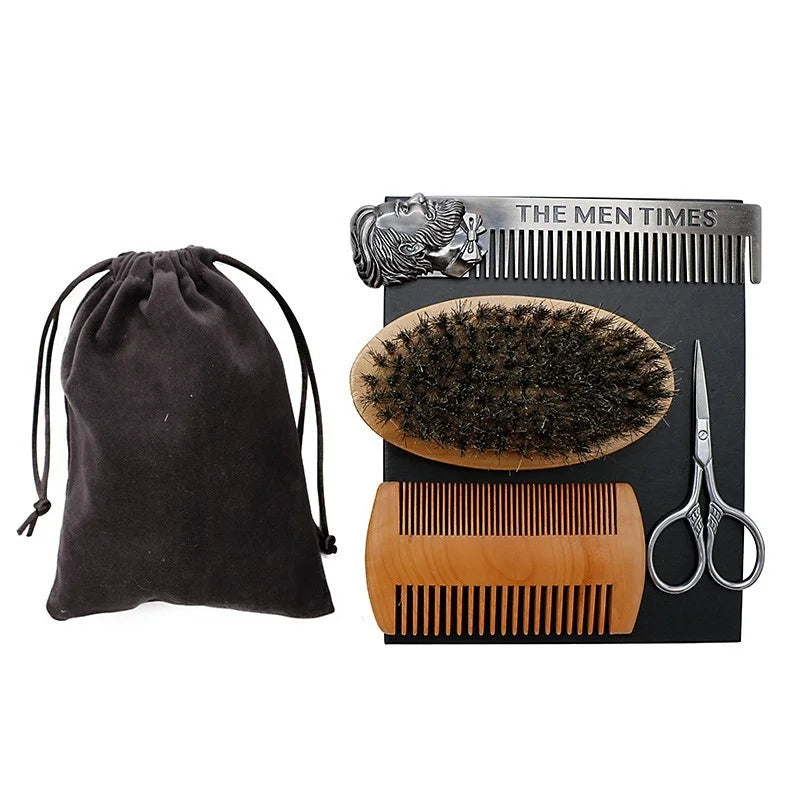 Modeling Cleaning Care Kit  With Double-Sided Styling Comb And Scissor 