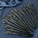 Chinese Carved Wooden Hairpins 
