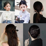 Chinese Carved Wooden Hairpins 