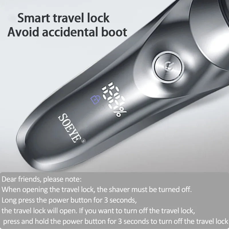 Round Electric Shaver for Men 