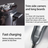Round Electric Shaver for Men 