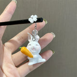 Firewood Resin Cat Hairpin: Embrace Three-Dimensional Charm with a Retro Twist - A Cute and Simple Jewelry Gift!