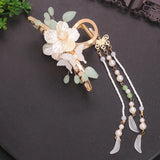 Retro Flower Butterfly Tassel Hair Clip 