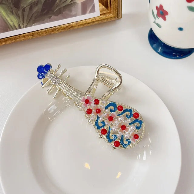 Retro Flower Butterfly Tassel Hair Clip 