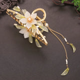 Retro Flower Butterfly Tassel Hair Clip 