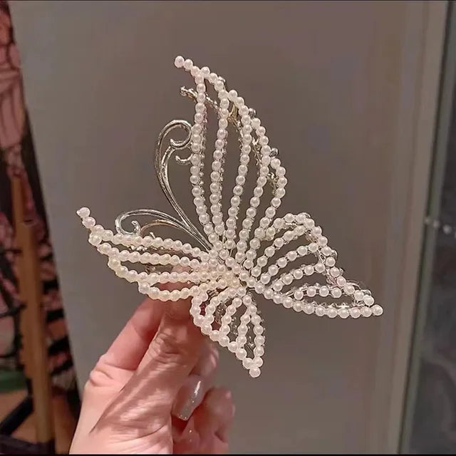 Retro Flower Butterfly Tassel Hair Clip 