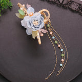 Retro Flower Butterfly Tassel Hair Clip 