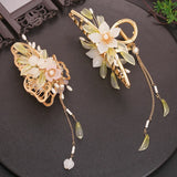 Retro Flower Butterfly Tassel Hair Clip 