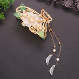 Retro Flower Butterfly Tassel Hair Clip 