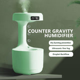 800Ml Water Drop Humidifier with Time Display Anti-Gravity Perfume Aromatherapy Air Humidifiers Desk Air Purifiers Home Decor
