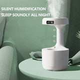 800Ml Water Drop Humidifier with Time Display Anti-Gravity Perfume Aromatherapy Air Humidifiers Desk Air Purifiers Home Decor